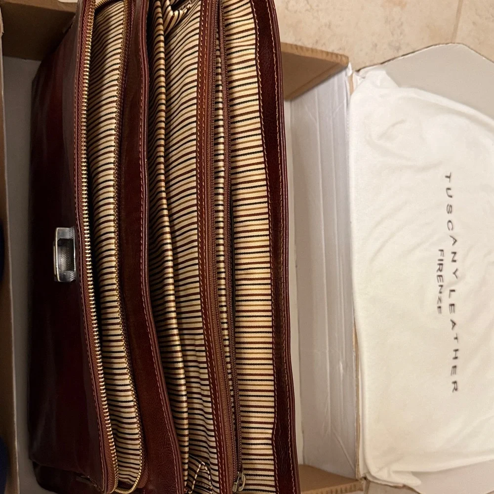 Tuscany Leather Deep Brown Briefcase